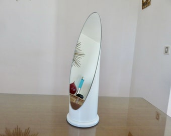 Miroir " LIPSTICK " Roger LECAL ou Rodolpho BONETTO 1970 70's vintage design table mirror