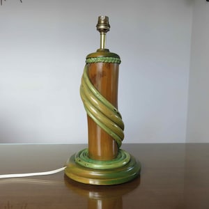 Large bamboo lamp, mid century 1960 1970 60&#39;s 70&#39;s vintage French rattan bamboo lamp