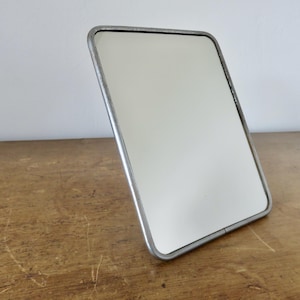 Antique barber mirror, to stand or hang, Art Deco mid century 1950 1960 50&#39;s 60&#39;s vintage old French barber mirror