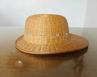 Safari Pith Helmet White Flock Hat Costume Accessory Safari Pith Helmet White Flock Hat Costume Accessory