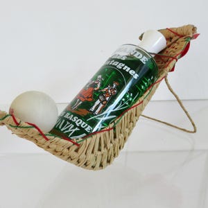Decorative chistera, Basque pelota, Basque Country, Jai Alai, Cesta Punta, souvenir from the Basque Country, lavender water 1970 70's vintage