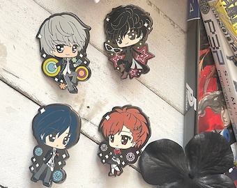 Persona 3 4 5 Protagonist Hard Enamel Pins