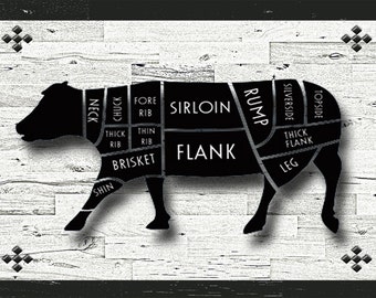 /"BUTCHERS CUTS 635 LAMB/" Metal Sign Meat No Enamel Cooking Kitchen