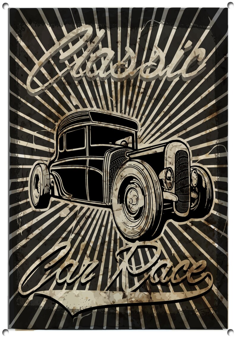 Classic Car Race Car Garage Metal Sign Garage Sign Decor Etsy UK