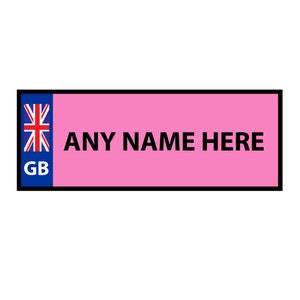 Personalised Pride Mini Number Plate Any Text Home Bedroom Wall Door Sign Plaque