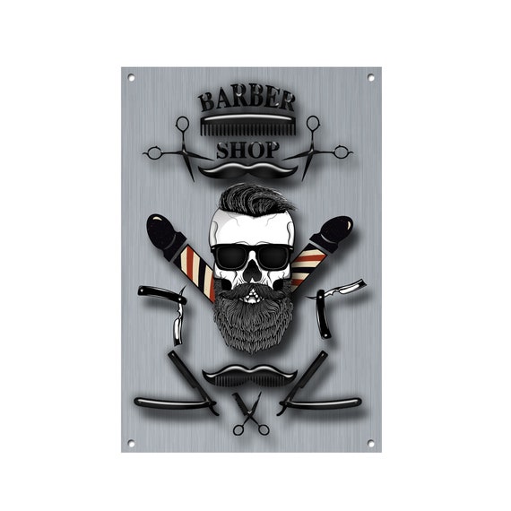 Barber Shop Metal Sign Barber Shop Décor Sign Wall Art Plaques Barber Shop 1082