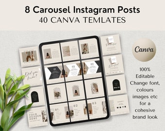 Instagram Carousel Seamless Canva Templates for Products, Network Marketing, Coaching, Small Business | Engagement Post | Social Media Brand