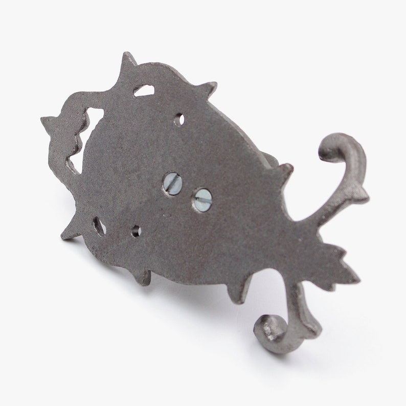 Grey Iron Metal Hound Dog Head Mounted Coat Hook Hooks Wall Etsy