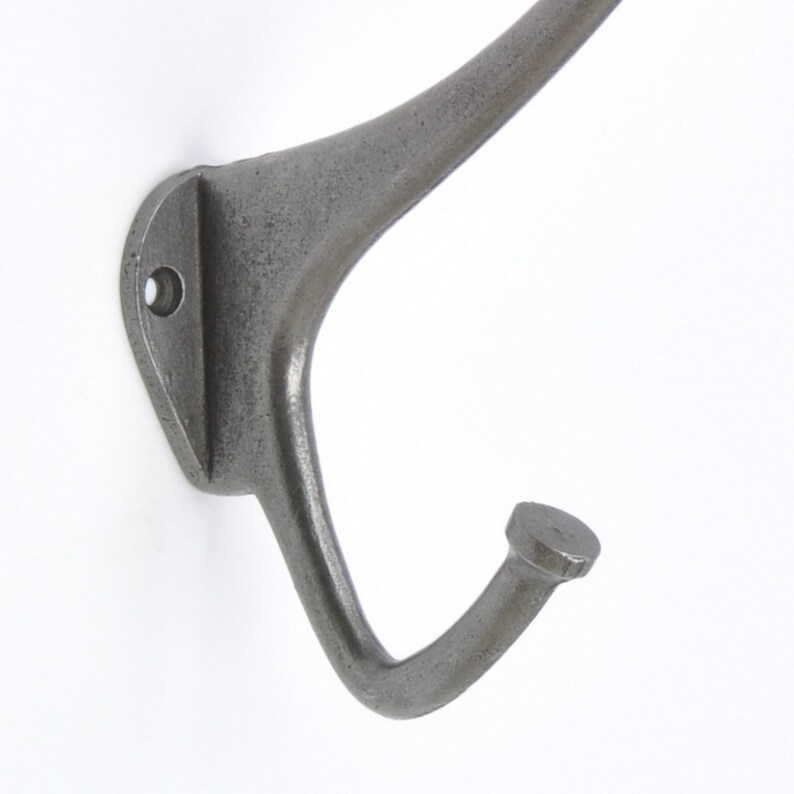 Elegant Art Deco Large Grey Metal Coat Hook Hooks Wall Mounted Etsy