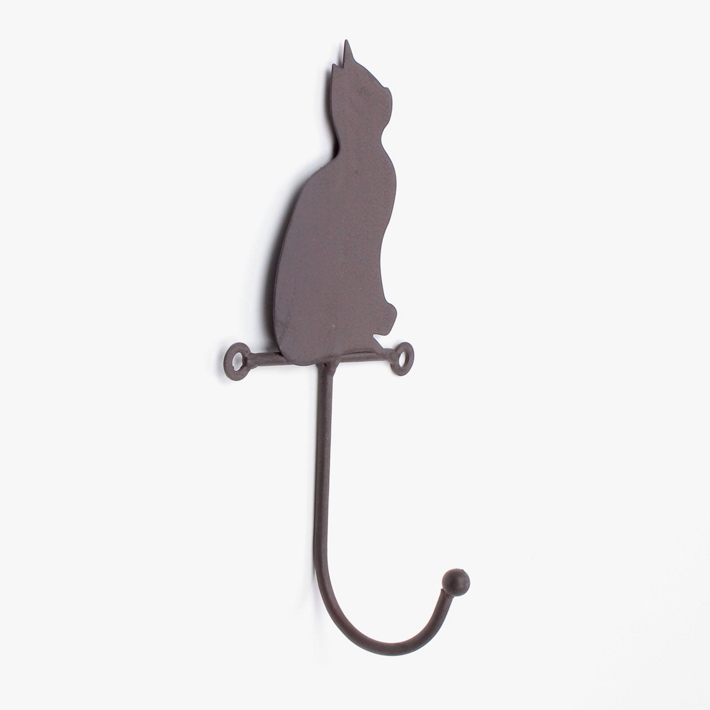 Large Sitting Cat Silhouette Coat Hook Hooks Wall Mounted Door Etsy