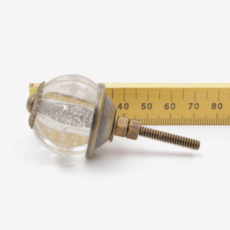 Clear Transparent Ribbed Glass Ball Knob Pull Handle for Etsy