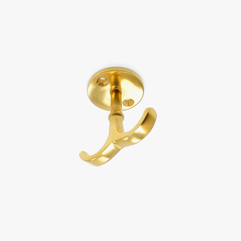 Under Bar or Shelf Hook Solid Brass Underneath Coat Hook Hooks Etsy