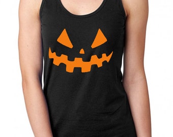 Jack -O- Lantern Halloween Racerback Tank