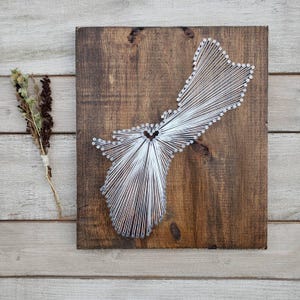 Guam String Art Map Sign, Rustic Wood Wall Decor