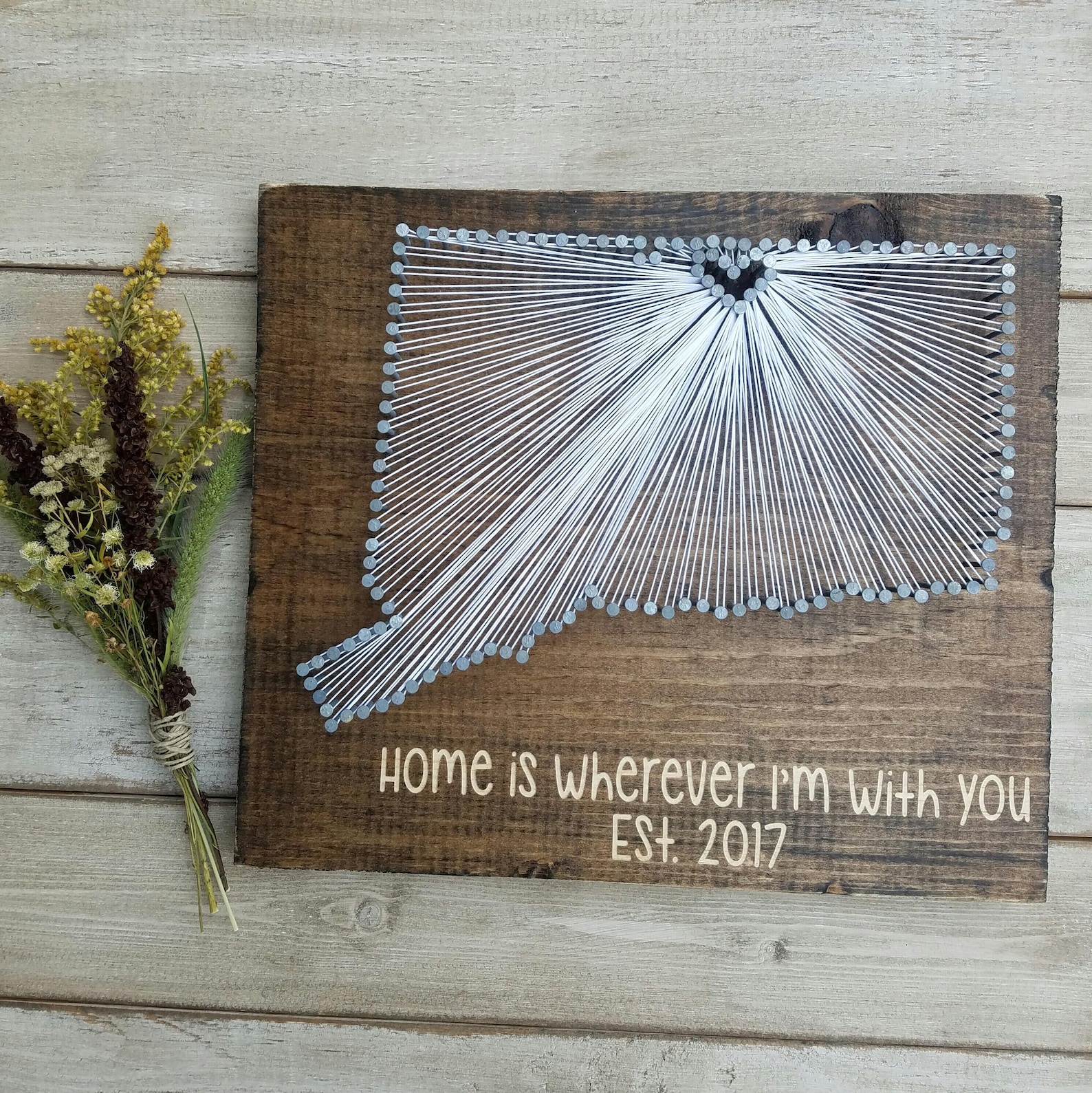 DIY Connecticut String Art Kit, Custom State Sign, Home Decor - Etsy