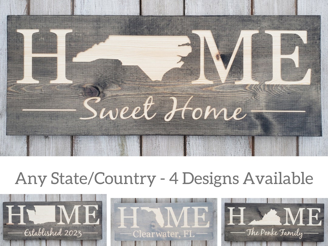 North Carolina Sign, Home Sweet Home, North Carolina Decor, North