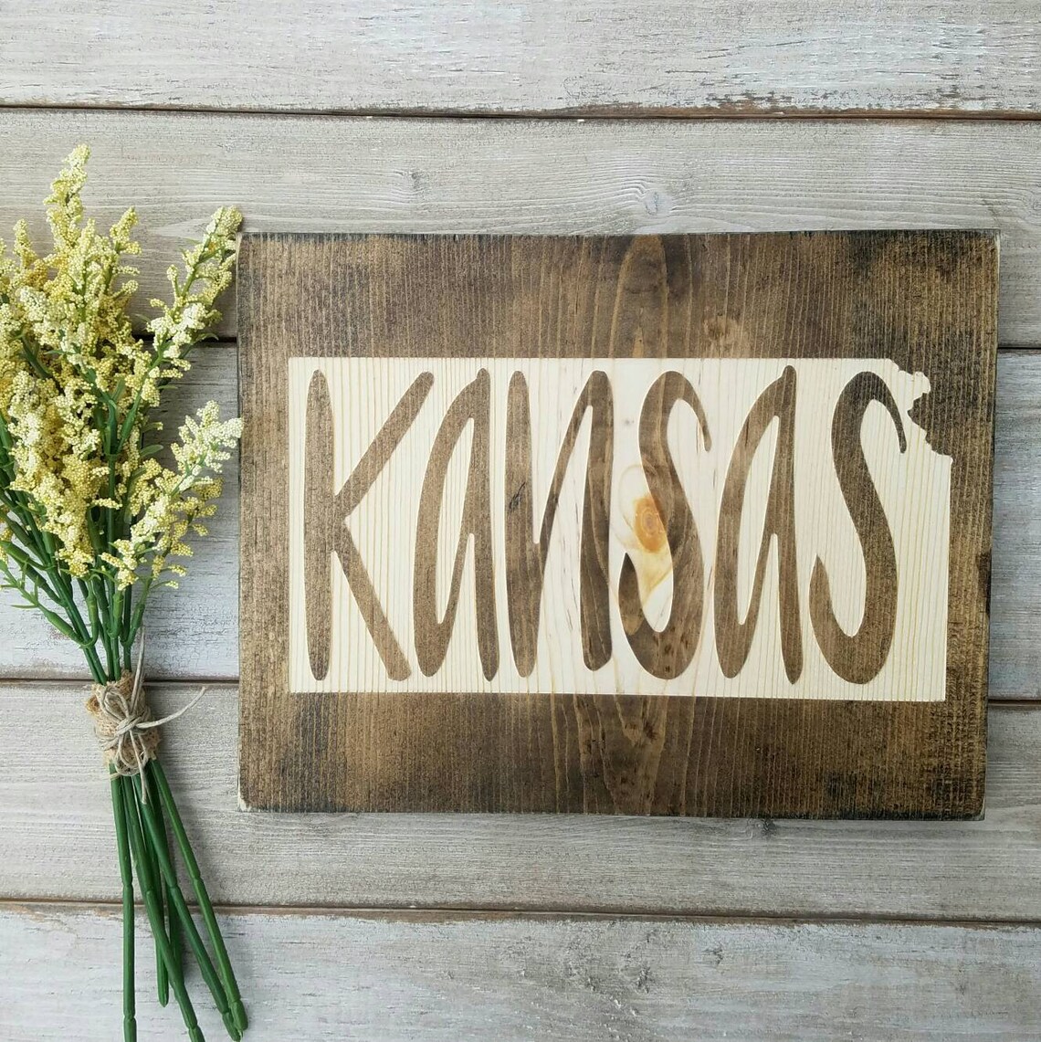 Kansas Sign Kansas Decor Kansas Kansas Love Kansas Home Etsy