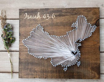 China String Art, China Decor, State string Art, China Nail Art, China Gift, Rustic Decor, custom sign, adoption gift, 11x13, 24x24