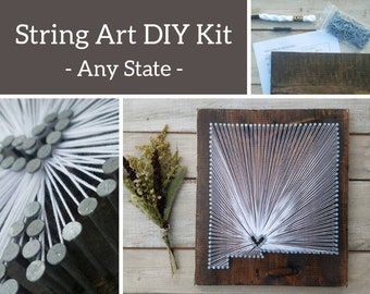 DIY New Mexico String Art Kit, State string Art Kit, New Mexico Nail Art, Custom sign, NM love, NM home, New Mexico decor, 11x13