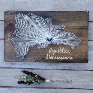 Dominican Republic String Art, Dominican Republic Decor, Destination Wedding, Dominican Republic Gift, 9x15, 16x24
