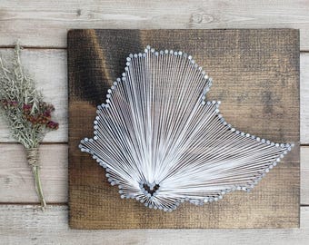 Ethiopia String Art Map, Rustic Wood Sign, Custom Location Gift