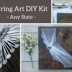 DIY California String Art Kit, State String Art Kit, California Nail ...