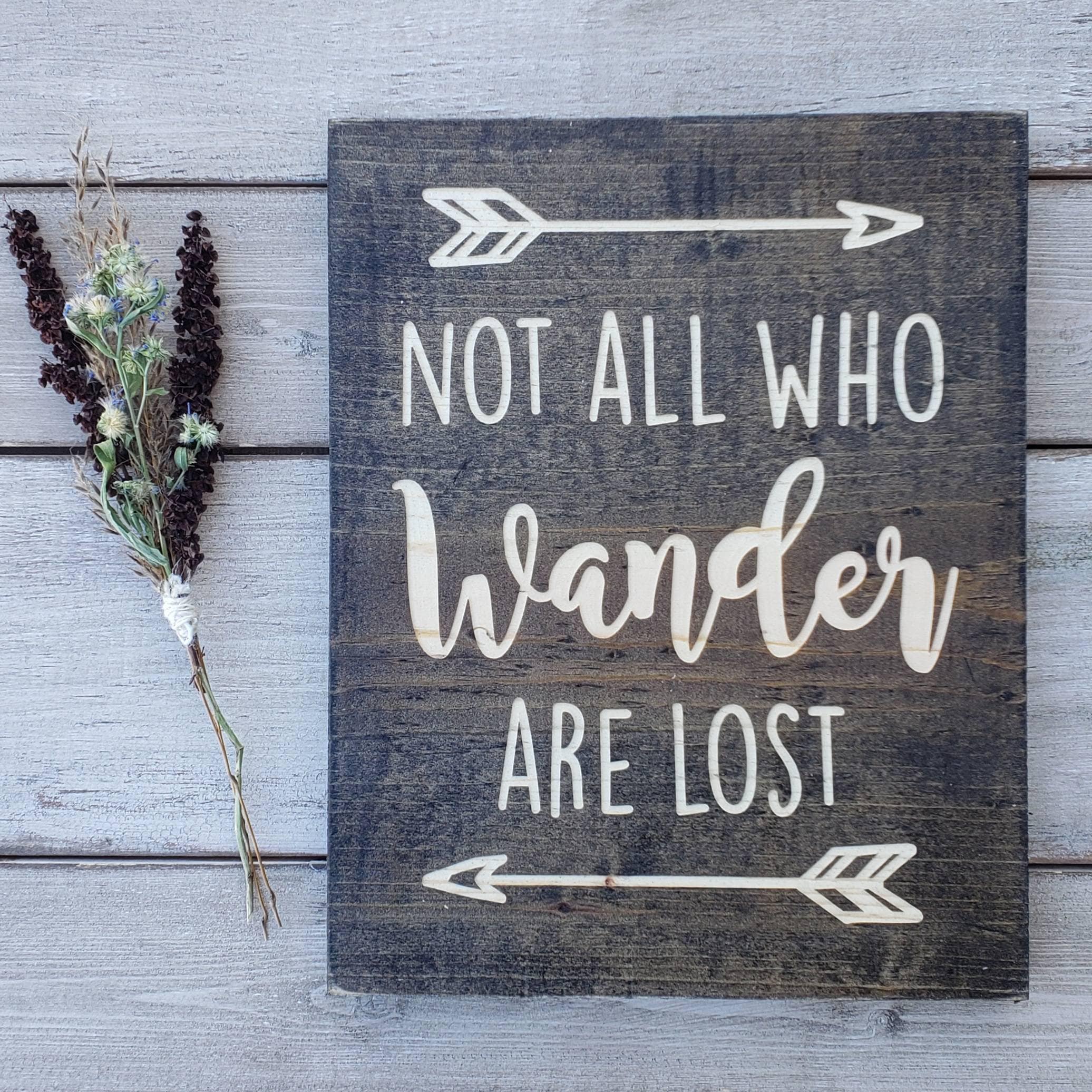 Not All Who Wander Are Lost Sign JRR Tolkien Not All Who | Etsy