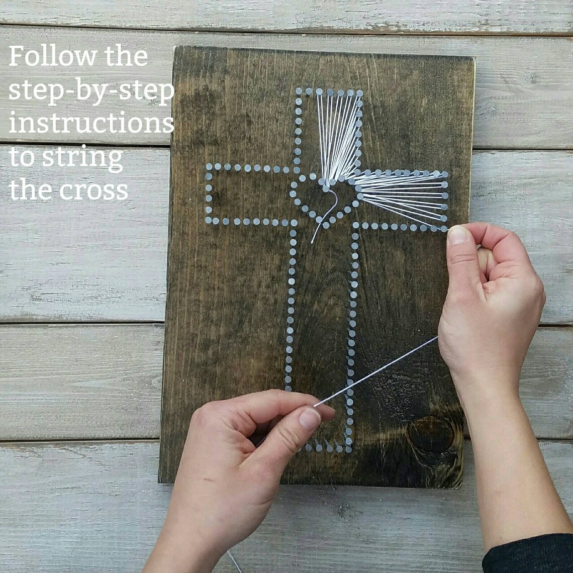 Cross String Art DIY kit Catholic Art Catholic Gifts Cross Etsy