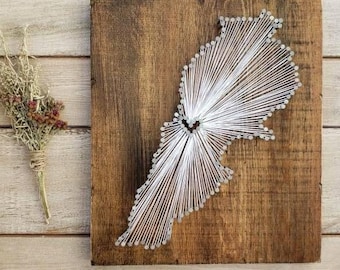 Lebanon String Art sign, Lebanon Gift, Lebanon Nail Art Sign, Rustic Decor, Lebanon Wood Wall Art, Lebanese Decor, 11x13, 24x24