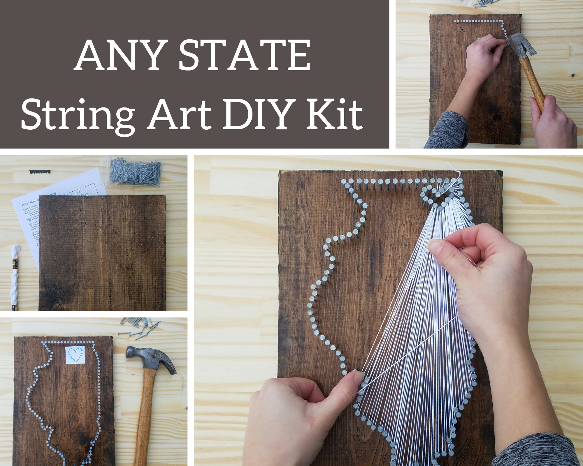 DIY String Art Kit, Heart Lantern - Simple and Easy-to-Follow 3D