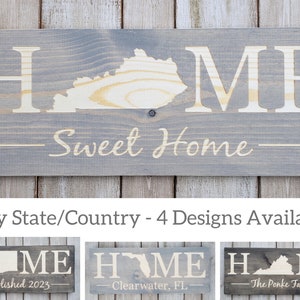Kentucky Sign, Home Sweet Home, Kentucky State Decor, Kentucky Gifts, Kentucky Wall Art, Kentucky Home Decor, Rustic Decor, Home Decor, 9x24