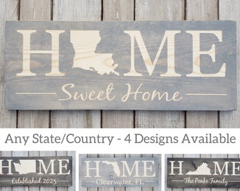 Louisiana Home Sweet Home, Louisiana Sign, Louisiana Decor, Louisiana, Louisiana Love, Louisiana Home Decor, Rustic Decor, Home Decor, 9x24