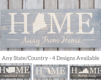 Maine State Sign, Home Sweet Home, Maine Decor, Maine Gift, Maine Print, Map, Plaque, Maine Home Decor, Rustic Home Decor, State Art, 9x24