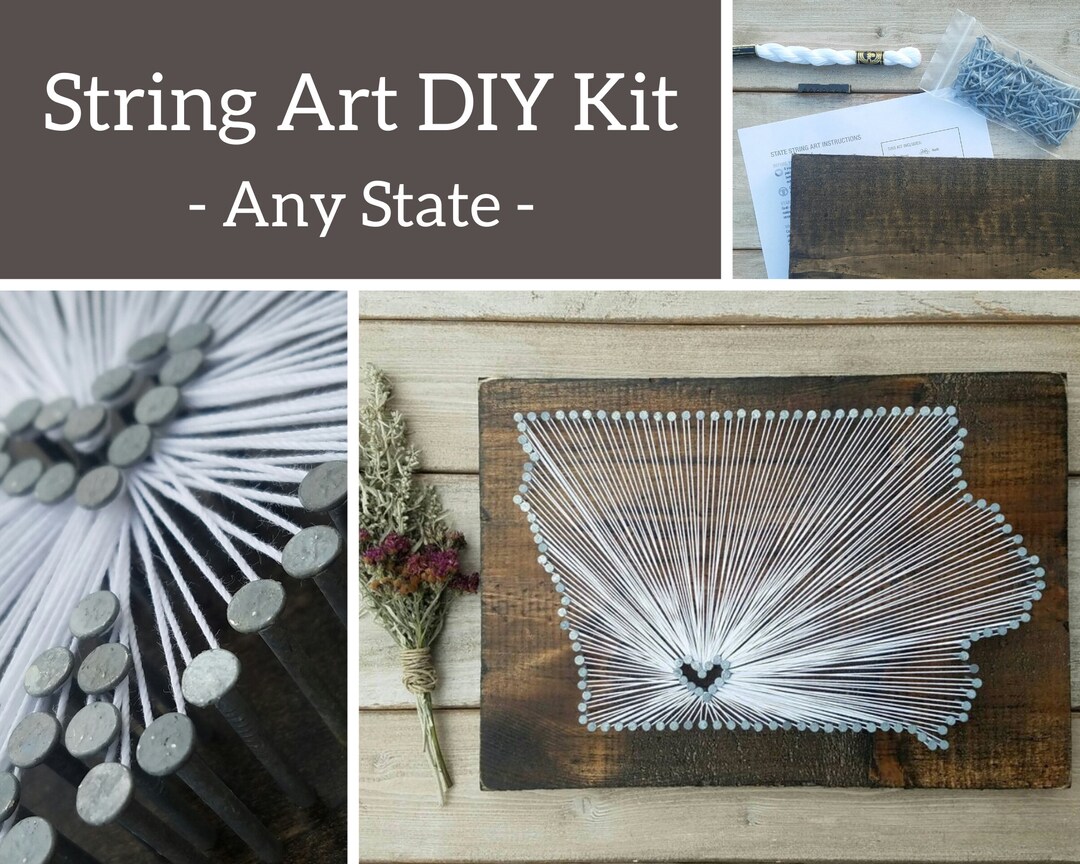 DIY Iowa String Art Kit State String Art Kit Iowa Nail Art - Etsy