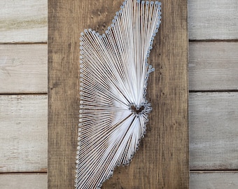 Belize String Art sign, Belize Map, Belize Nail Art Sign, Belize Gifts, Belize Custom Sign, Belize Map, Wood Wall Art, 9x15, 16x24