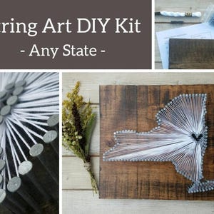DIY New York String Art Kit, Custom State Sign, NY Home Decor