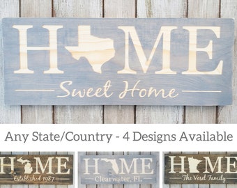 College Dorm Decor, Long Distance Gift, New Job Gift, Custom State String Art Decor, Modern Wall Art, Home Sweet Home Sign, Closing Gift