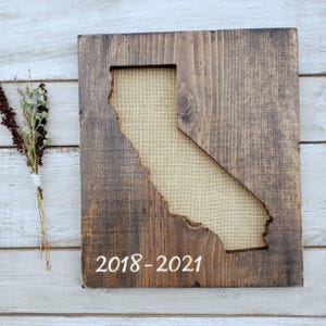 California Sign, Burlap Print, California Decor, California, California Love, California Home Decor, California Gift, Rustic Decor, 11x13