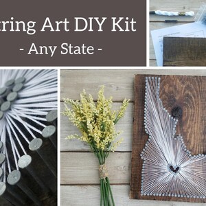 DIY Idaho String Art Kit, Personalized State Home Decor