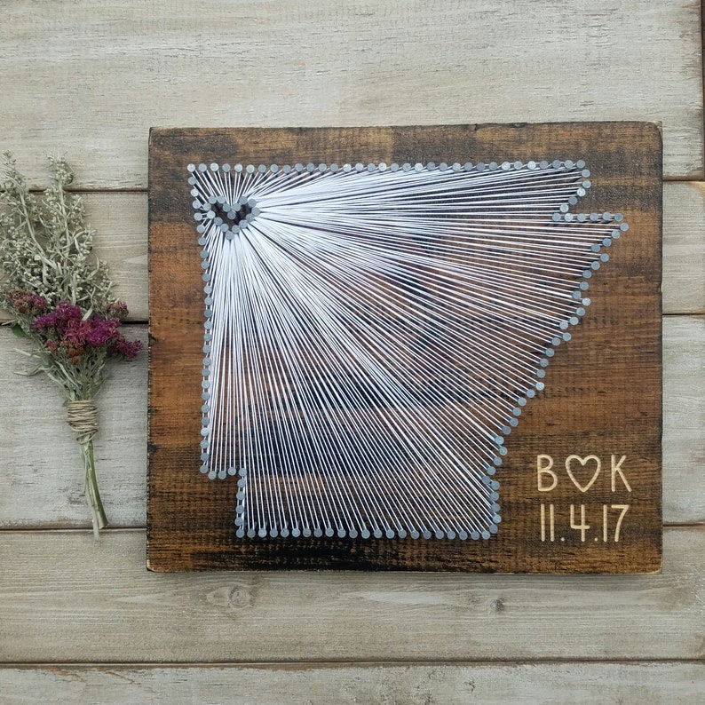 DIY Arkansas String Art Kit State String Art Kit Arkansas | Etsy