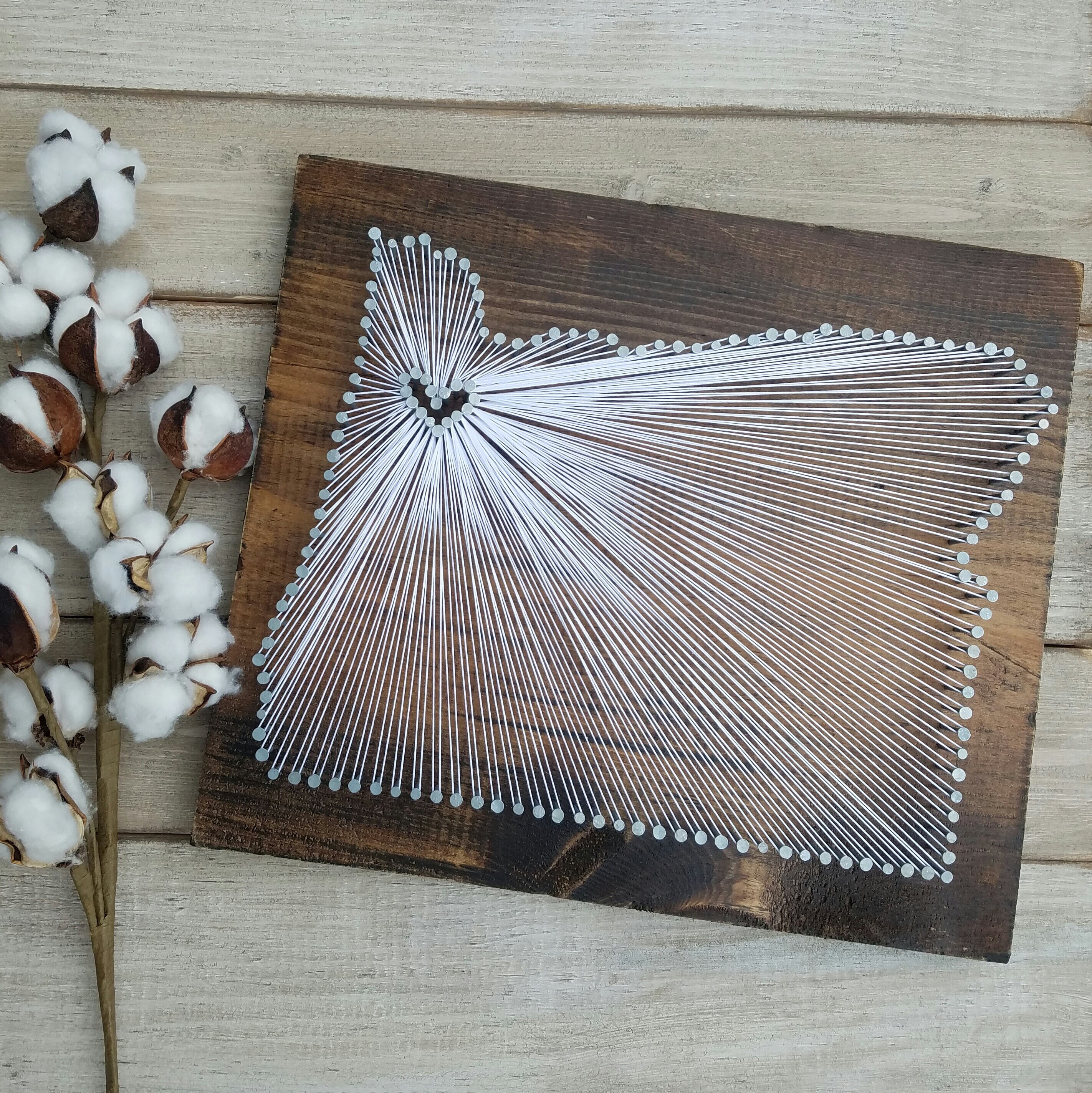 DIY State String Art Kit/ Nail Art Kit/ State String Art/ Anniversary Gifts  for Men/ Anniversary Gifts for Women 