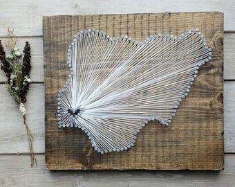 Nigeria String Art Sign, Custom Wood Wall Decor, Rustic Adoption Gift