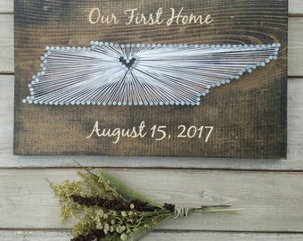 Tennessee String Art, Tennessee Decor, State String Art, Tennessee Nail Art, Rustic Decor, Tennessee love, Tennessee decor, 9x15, 16x24