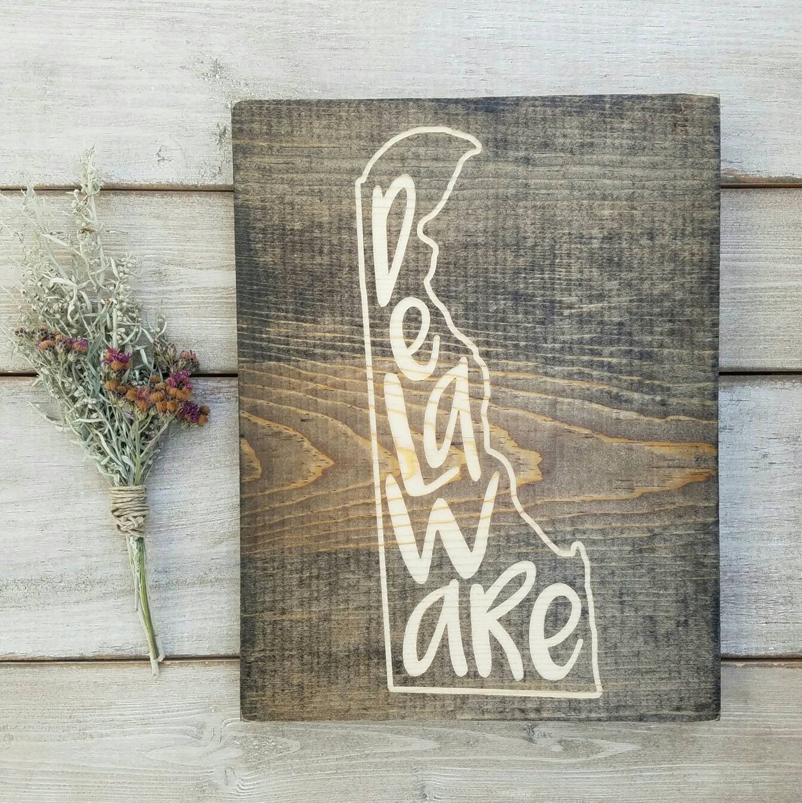 Delaware Sign Delaware Decor Delaware Delaware Love Etsy