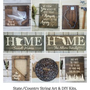 Engraved Vermont State Sign, Rustic Home Decor, Customizable Bild 7