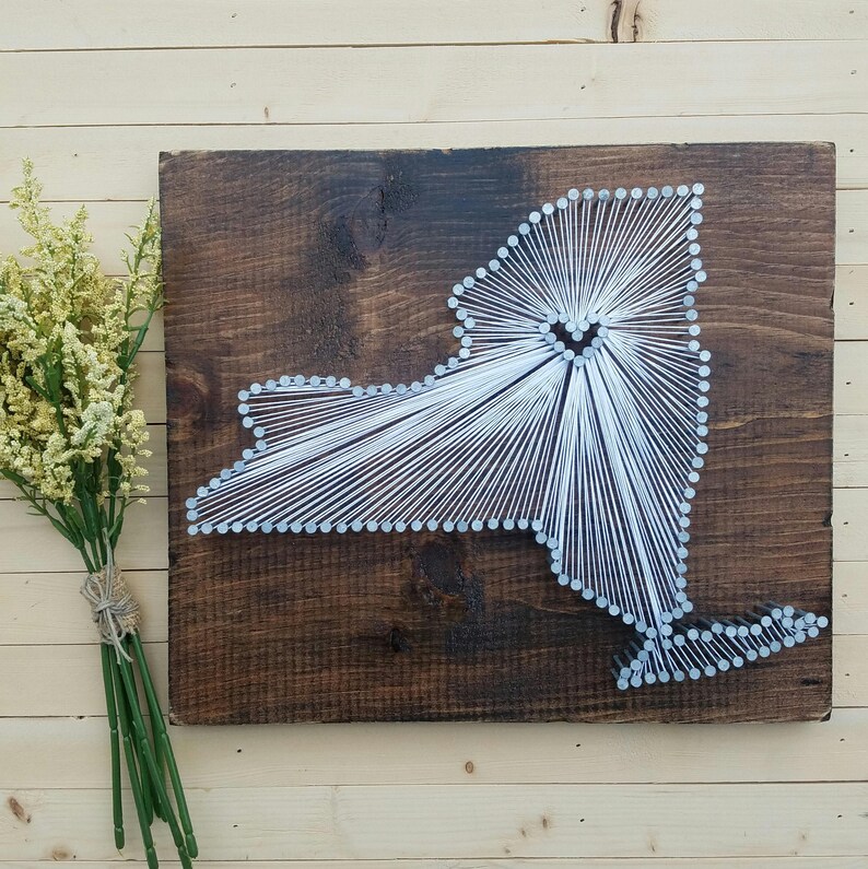 DIY New York String Art Kit, Custom State Sign, NY Home Decor image 8