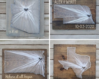 Nebraska String Art, Nebraska Decor, State string Art, Nebraska Nail Art, Nebraska Map, Nebraska Gift, Rustic Decor, 9x13  16x24