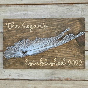 Long Island String Art, Rustic New York Decor, Personalized Gift