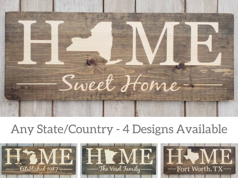 New York Home Sweet Home New York Sign New York Decor New Etsy
