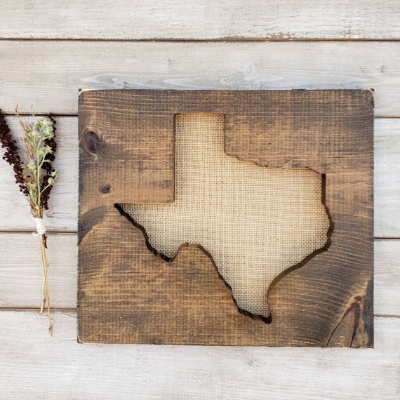 Texas Sign Burlap Print Decor Love - State Of Texas Home Decor